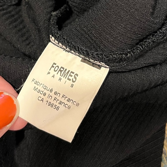 FORMES PARIS Daniel Bourdon vintage Black Sleeveless  tunic size 44 - Picture 5 of 8